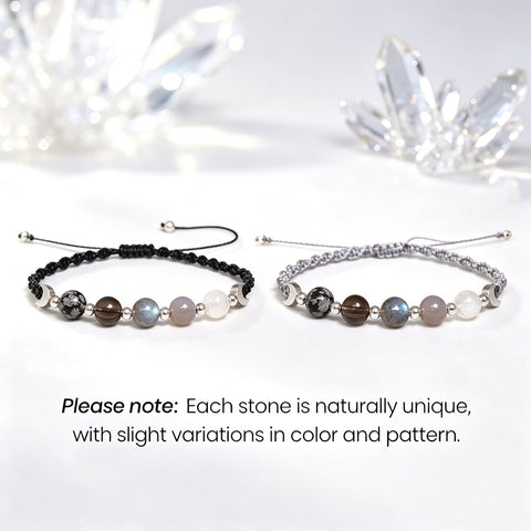 Moon Phase Crystal Healing Bracelet - Natural Stones for Balance & Good Energy