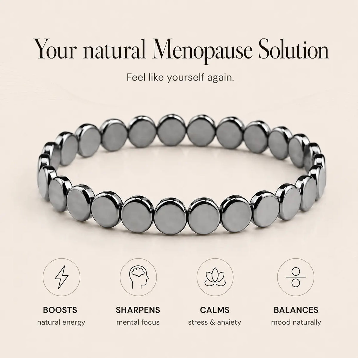 Hematite Bracelet | Your Natural Menopause Solution