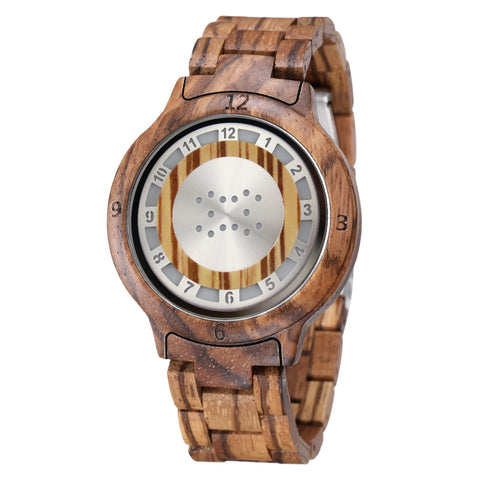 Handmade Sandalwood Watch Backlight Men's Electronic Watches Wooden Bracelet