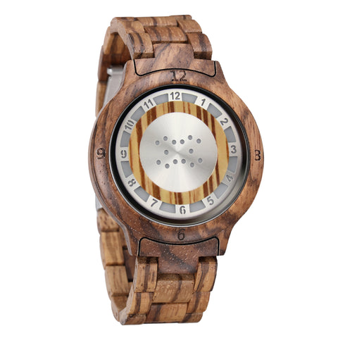 Handmade Sandalwood Watch Backlight Men's Electronic Watches Wooden Bracelet