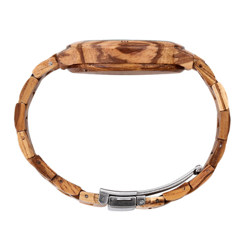 Men's Digital Watch Night Vision Wooden Watch Unique LED Display Wooden Wrist Watches with Wooden Band