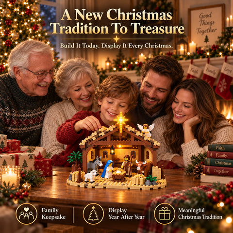 ⏳ 50% OFF – 🌟The Nativity Story Building Block Set