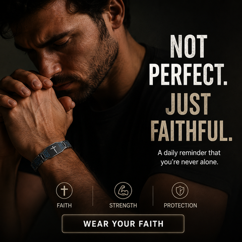 Men’s Jesus Cross Bracelet – Meaningful Faith Gift for Him，Wear Your Faith. Every Day.