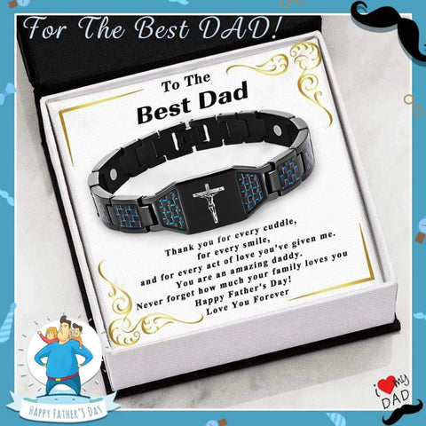 Men's Jesus cross energy bracelet