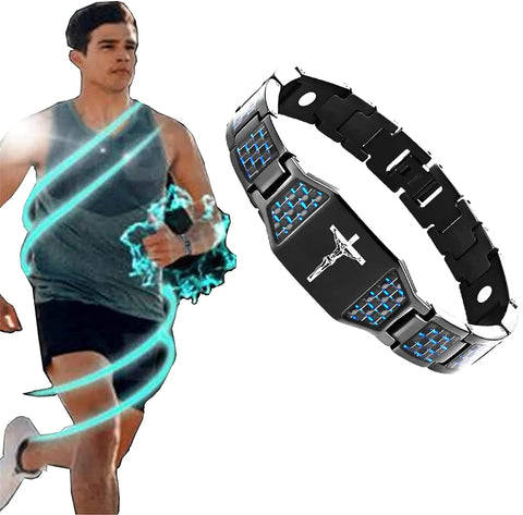 Men's Jesus cross energy bracelet