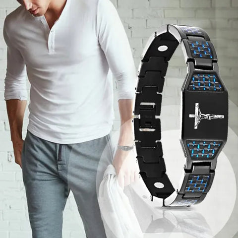 Men's Jesus cross energy bracelet