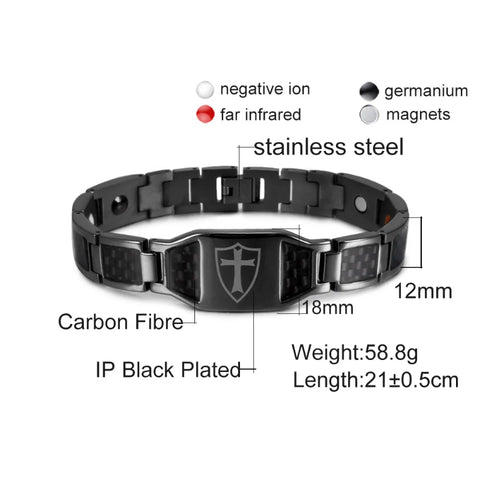 Men's Jesus cross energy bracelet