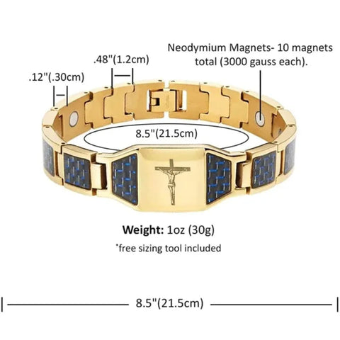 Men's Jesus cross energy bracelet