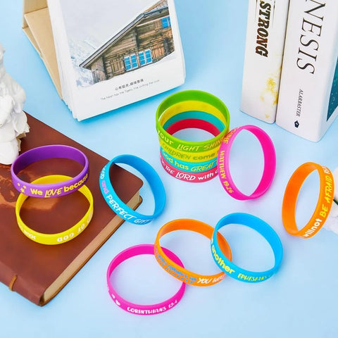 ✝️Bible Verse Bracelets – Christian Faith Wristbands for Church Events, Youth Groups & Sunday School Rewards