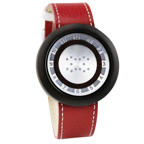 Casual Backlight Bamboo Watch Men's Electronic Wrist Watches Leather Strap Gift