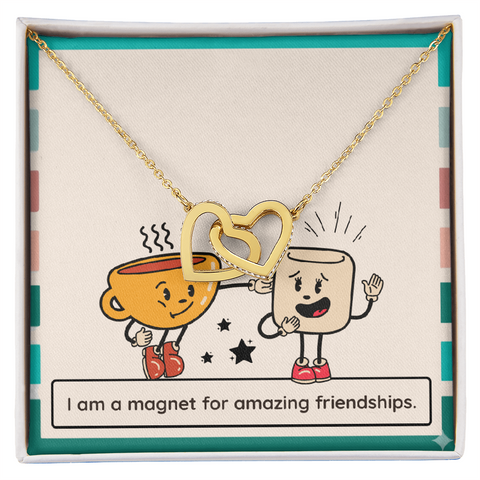 Magnet for Amazing Friendships – Interlocking Hearts Necklace