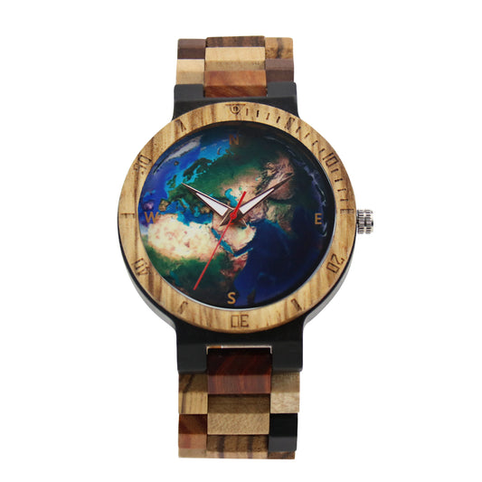 Men Wood Watch Daily Waterproof Wristwatch Quartz Clock ECO friendly wood watch for men