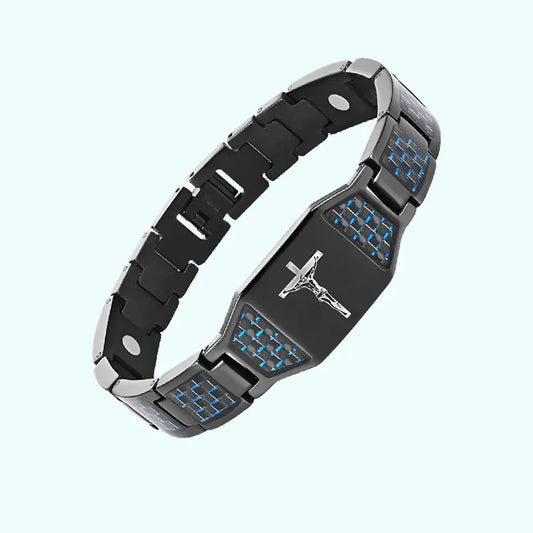 Men's Jesus cross energy bracelet