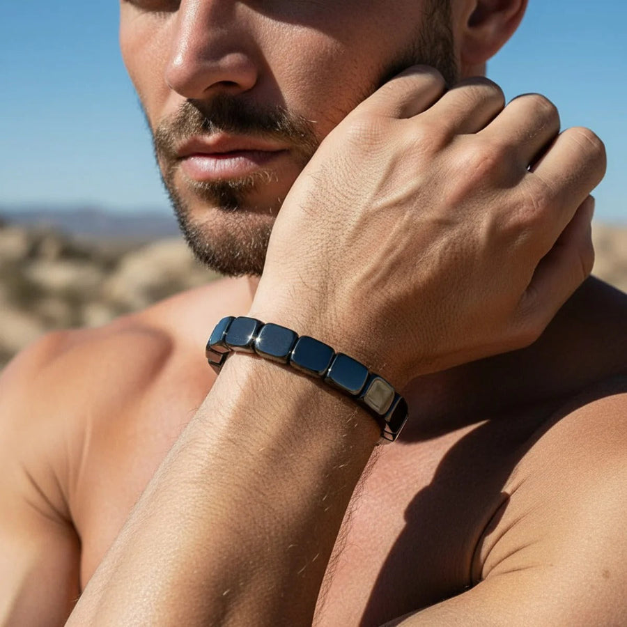 Natural Hematite Energy Bracelet – Balance, Strength & Confidence