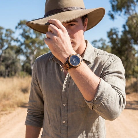 The Saddler Men's Wooden Watch