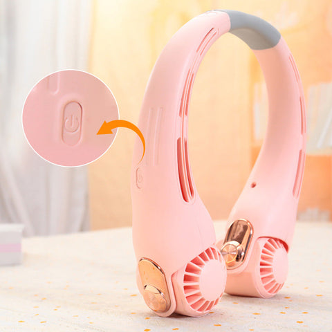 🥳2026 HOT SALE🥳💨 50% OFF!🍃 Neck Air Conditioner Fan – Ultra‑quiet, 360° rotating, 3 speeds. Hands‑free cooling, long battery. Summer essential! 😎🌬️