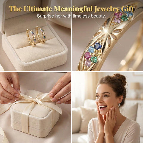 Sparkling Zircon Hollow Hoop Earrings