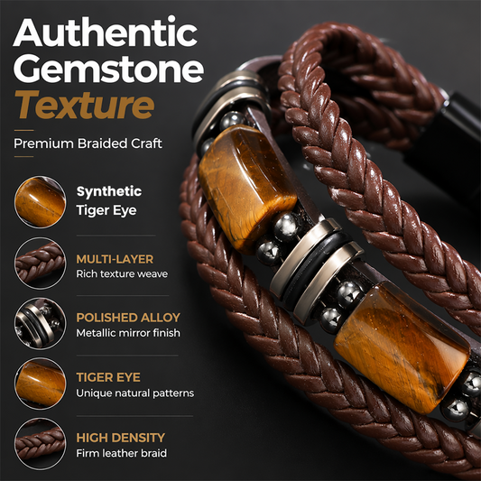 Braided PU Leather Bracelet for Men & Women