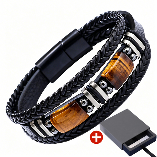 Braided PU Leather Bracelet for Men & Women